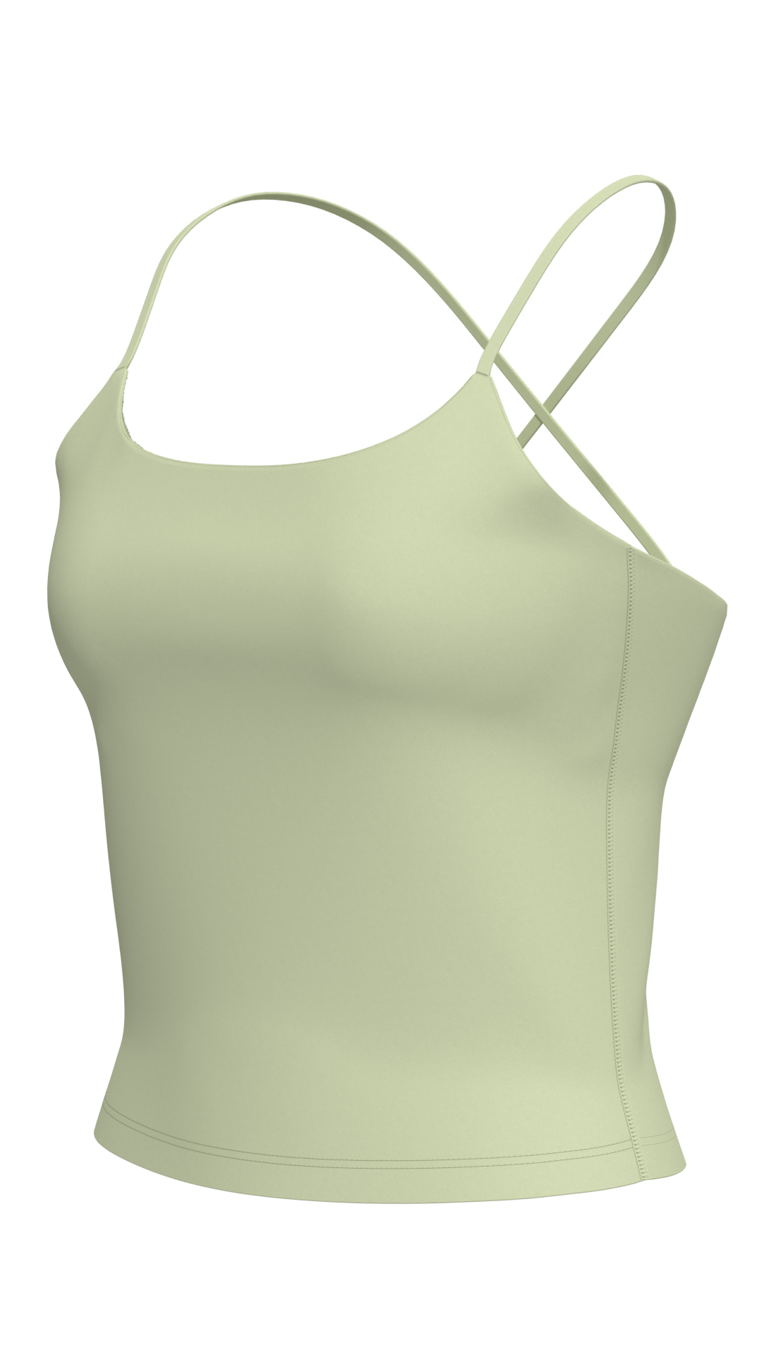 Women's Thin Strap Scoop Neck Cami Tank Top with Built-In Bra running — custom OEM activewear by...