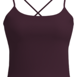 Women's Thin Strap Scoop Neck Cami Tank Top with Built-In Bra running — custom OEM activewear by...