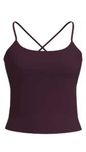 Women's Thin Strap Scoop Neck Cami Tank Top with Built-In Bra running — custom OEM activewear by...