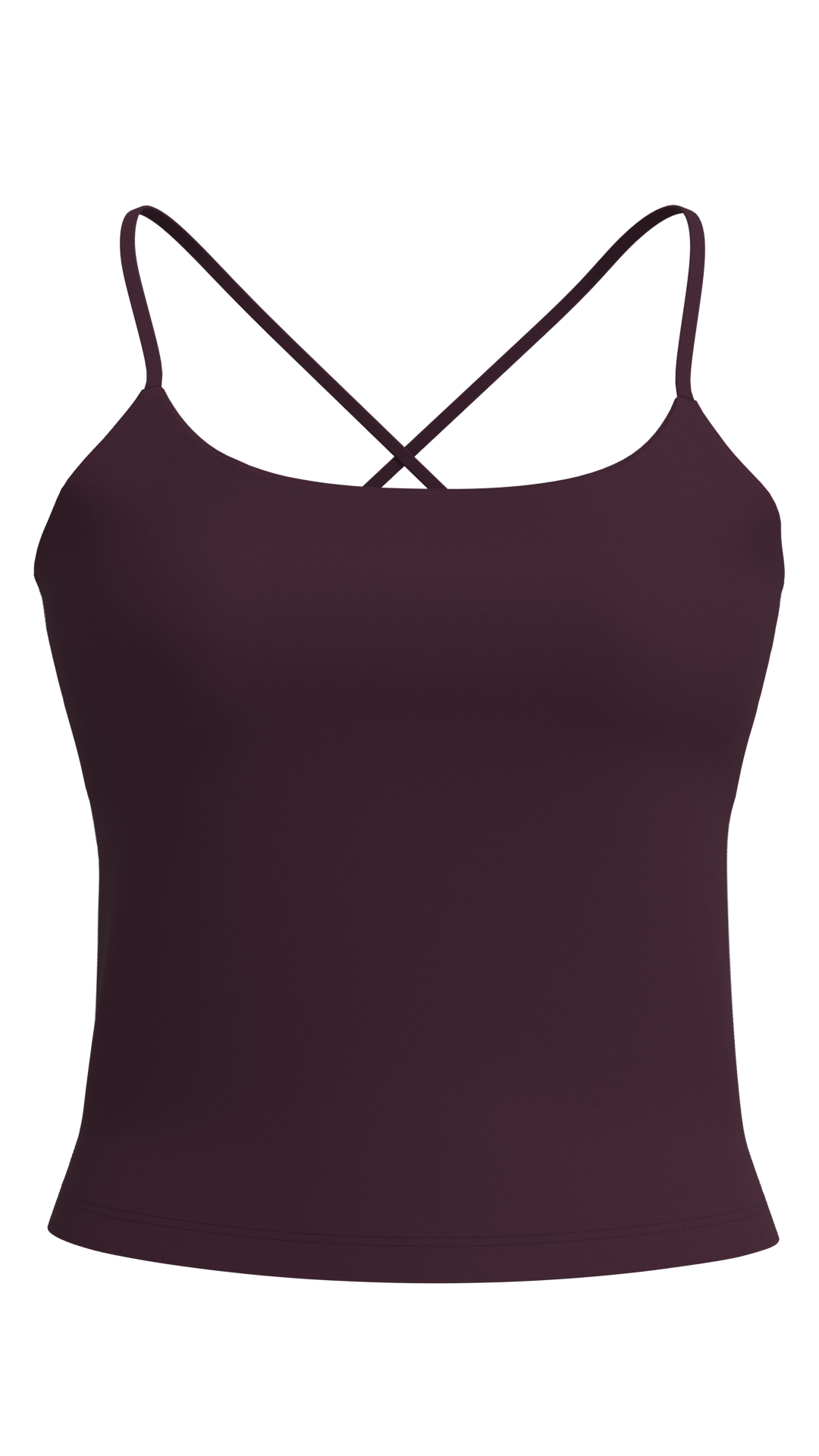 Women's Thin Strap Scoop Neck Cami Tank Top with Built-In Bra running — custom OEM activewear by...