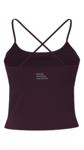 Women's Thin Strap Scoop Neck Cami Tank Top with Built-In Bra running — custom OEM activewear by...