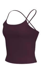 Women's Thin Strap Scoop Neck Cami Tank Top with Built-In Bra running — custom OEM activewear by...