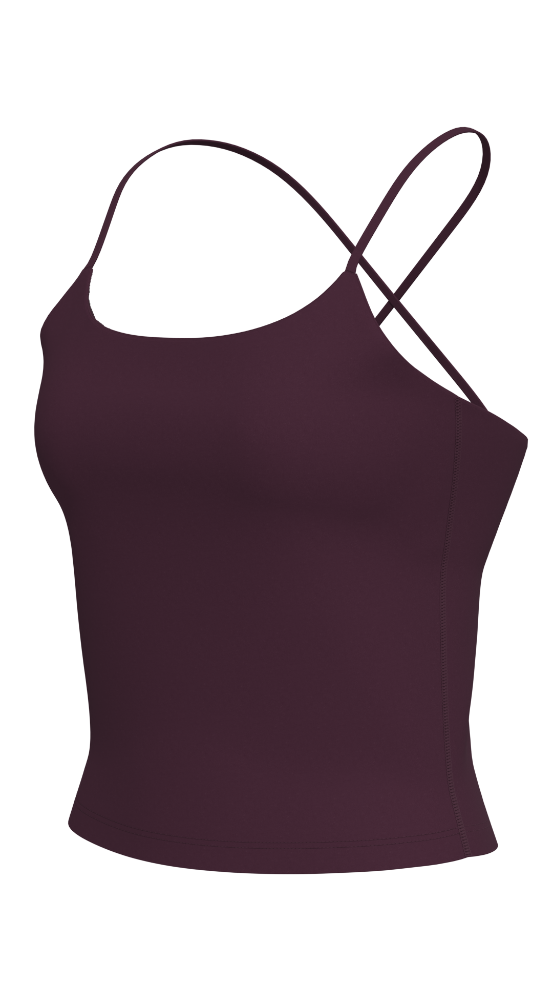 Women's Thin Strap Scoop Neck Cami Tank Top with Built-In Bra running — custom OEM activewear by...