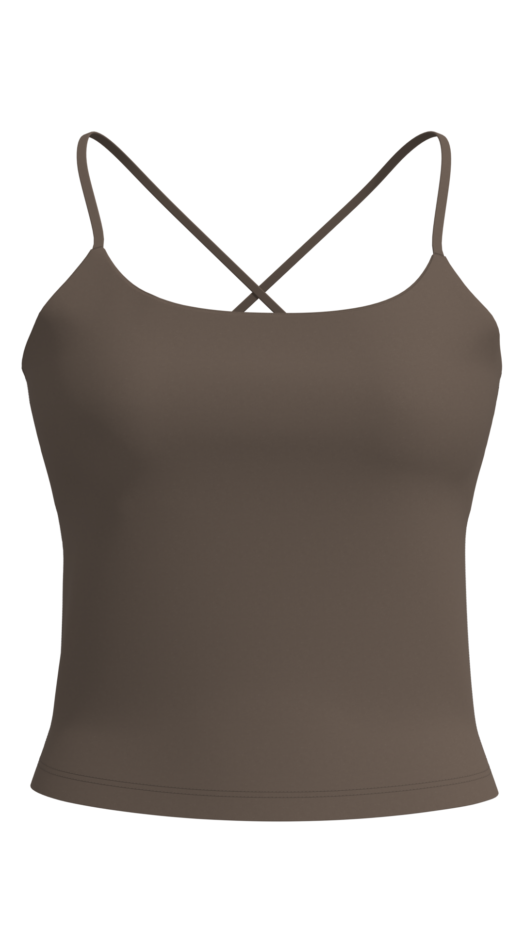 Women's Thin Strap Scoop Neck Cami Tank Top with Built-In Bra running — custom OEM activewear by...