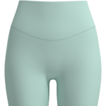 Women's High-Rise Bike Shorts with Cross-Over Waistband running — custom OEM activewear by New...