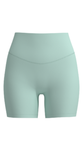 Women's High-Rise Bike Shorts with Cross-Over Waistband running — custom OEM activewear by New...