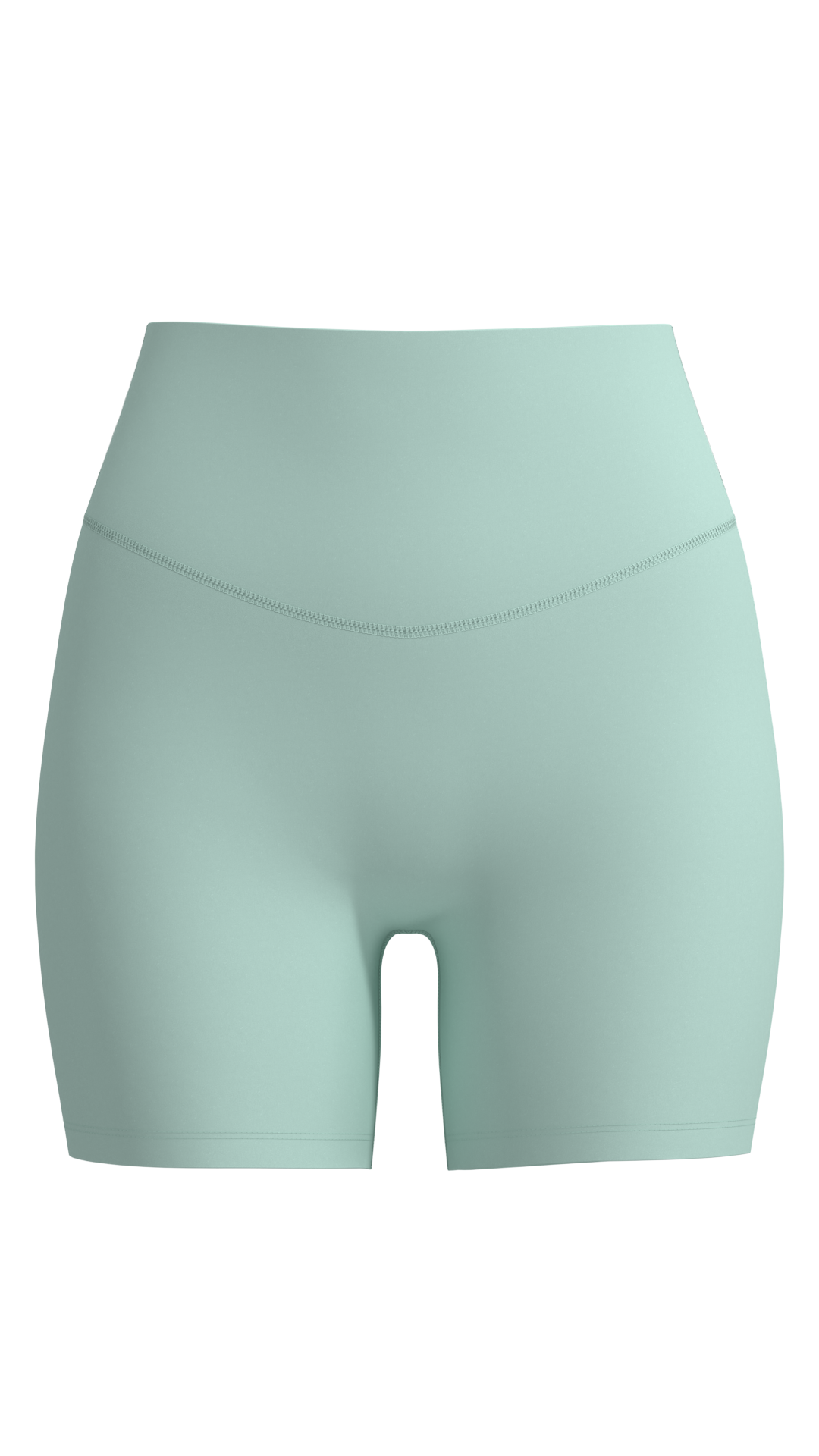 Women's High-Rise Bike Shorts with Cross-Over Waistband running — custom OEM activewear by New...