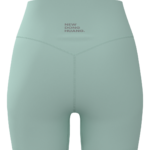 Women's High-Rise Bike Shorts with Cross-Over Waistband running — custom OEM activewear by New...