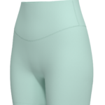 Women's High-Rise Bike Shorts with Cross-Over Waistband running — custom OEM activewear by New...