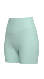 Women's High-Rise Bike Shorts with Cross-Over Waistband running — custom OEM activewear by New...