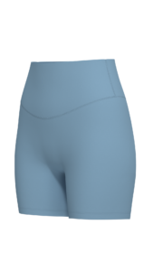 Women's High-Rise Bike Shorts with Cross-Over Waistband running — custom OEM activewear by New...