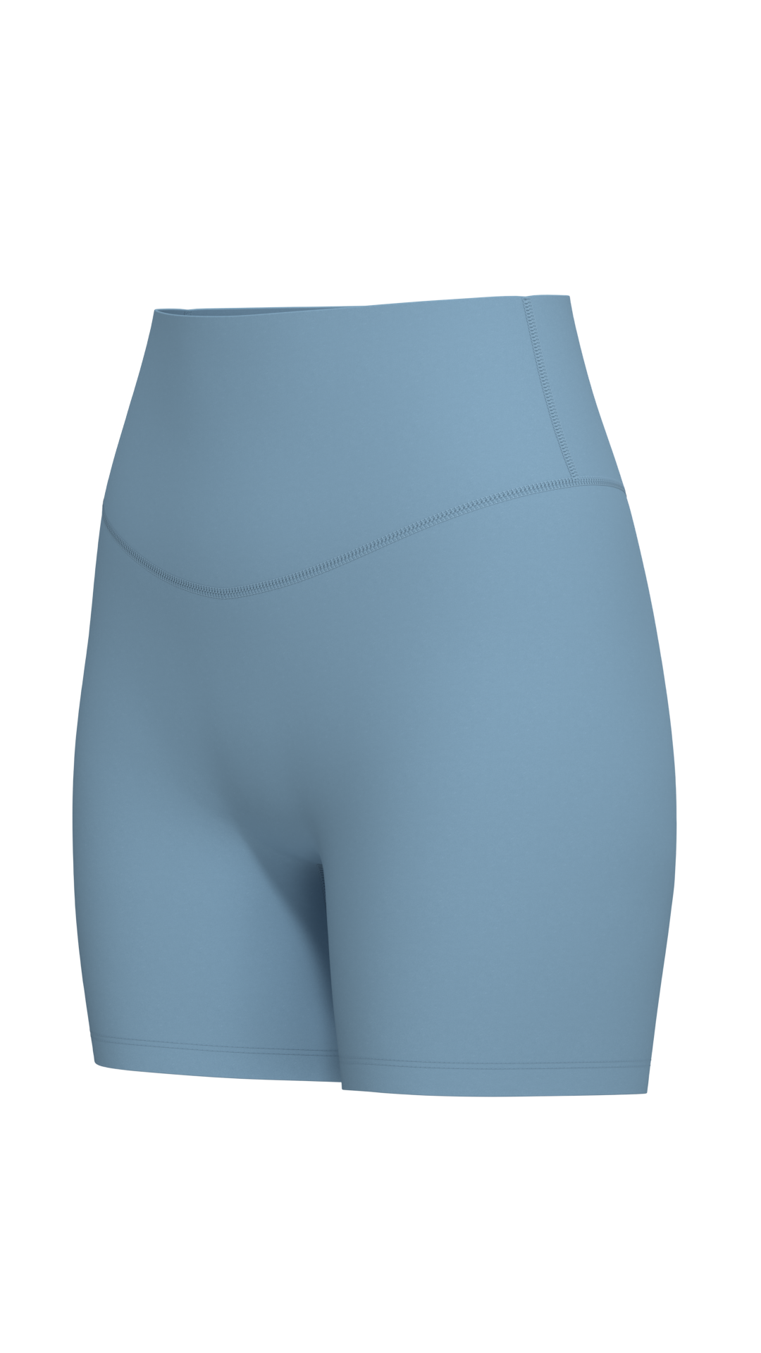 Women's High-Rise Bike Shorts with Cross-Over Waistband running — custom OEM activewear by New...