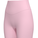 Women's High-Rise Bike Shorts with Cross-Over Waistband running — custom OEM activewear by New...