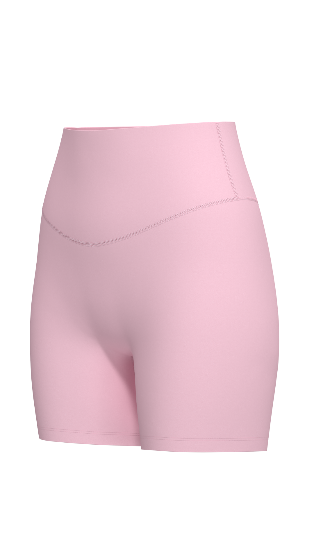 Women's High-Rise Bike Shorts with Cross-Over Waistband running — custom OEM activewear by New...