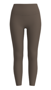 Women's High-Waisted 7/8 Length Leggings running — custom OEM activewear by New Dong Huang