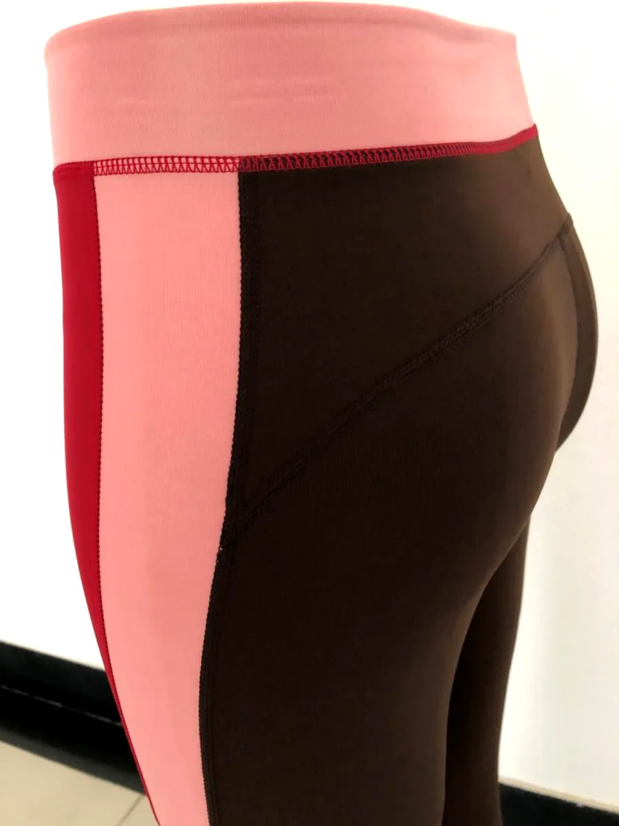 Colour-blocked legging panels