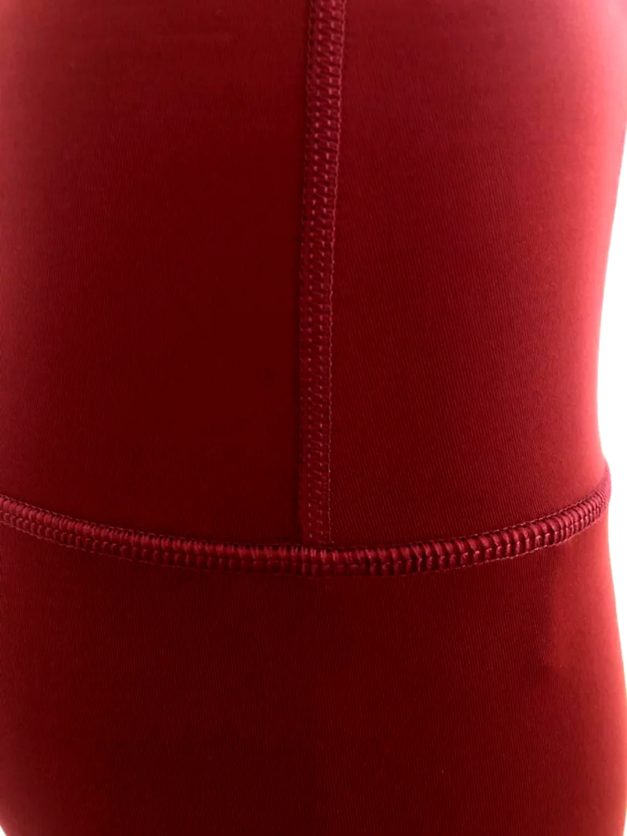 Flatlock waistband seam on a legging
