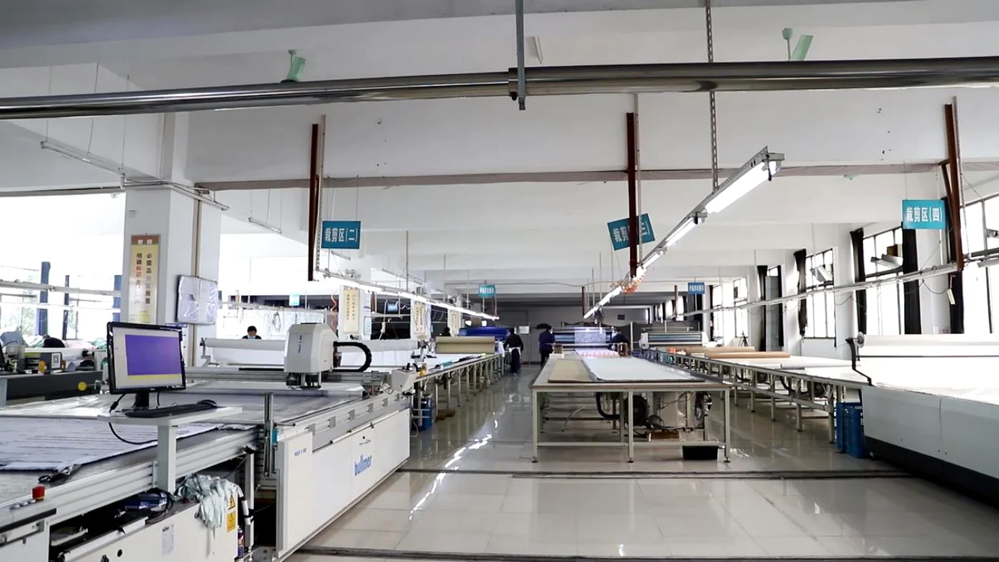 Automated fabric cutting room at New Dong Huang in Dongyang